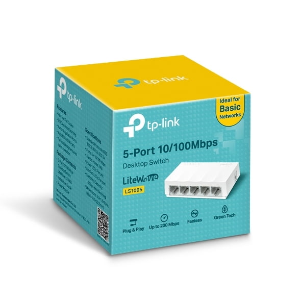 TP-LINK SWITCH 5 PORT 10/100Mbps LS1005 TP-LINK SWITCH 5 PORT 10/100Mbps LS1005